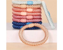 Knaak Haarelastiekjes - Haarelastiekje Gevlochten - Sterk - 10 stuks - Verschillende kleuren — cadeau in Mode & Accessoires