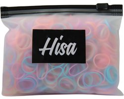 Hisa - Pastel gekleurde mini haarelastiekjes - Elastiek - Elastisch - Elastiekje - Haar - Accessoires - Pastel - ca 250 stuks - Diameter 16 mm - 1,6 cm — cadeau in Cadeau-ideeën