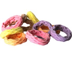 Hisa Haarelastiekjes Pastel - 10-pack - Zachte Elastische Stof - Comfortabel voor Sport & Dagelijks Gebruik — cadeau in Mode & Accessoires
