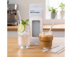 Blokker glazen rietjes - set van 6 - 15cm — cadeau in Koken & Dineren