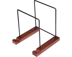 Stijlvolle Houten Houder voor Vinylplaten, LP's, Fotoboeken en Tijdschriften — cadeau in Wonen & Interieur