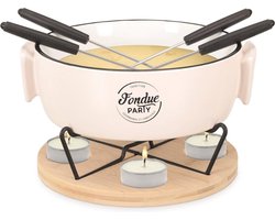 OTIX Kaasfondue set - fonduepannen met brander - 4 personen - Fondueset - met vorkjes - Chocolade - Fondue — cadeau in Kookcadeaus