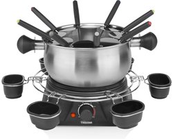 Tristar Fondueset Elektrisch FO-1109 - 1400W - 1,3L voor 8 personen - Incl bakjes, fonduering, vorkjes — cadeau in Kookcadeaus
