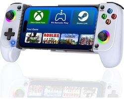 Draadloze Telefoon Controller geschikt voor Nintendo Switch, iPhone, Android, Cloud Streaming (PS5, Xbox Game Pass) - Bluetooth BackBone Draadloos - Turbo + Macro Knoppen - Accessoires — cadeau in Games, Films & Muziek