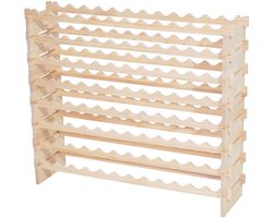 VEVOR Stapelbaar Modulair Wijnrek voor 96 Flessen, 8 lagen, flessenrek met een totaal draagvermogen van 112 kg, stabiel, wijnflessenstandaard voor keuken, wijnkelder, bar, houder voor natuurwijnen — cadeau in Cadeau-ideeën