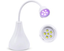carmdering - Mini UV Nagellamp - Draagbare LED Lamp Voor Gelnagels - Handheld Nageldroger - 360° Verstelbare Zwanenhals - Sneldrogend Licht - Duurzaam ABS Materiaal - Veilig Voor De Huid - Ideaal Voor Thuis En Salon Gebruik - 1 Stuk — cadeau in Verzorging
