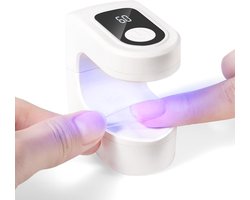 Mini UV LED Nagellamp - Oplaadbaar - 3 LED Lampen - Wit - 300 mAh Gelnagels Droger - Draagbare Nagellamp - UV Lamp voor Nagels - Nagellak Droger - Timer 60/120s - Nail Art Accessoires - USB Oplaadbaar - Reisformaat — cadeau in Verzorging