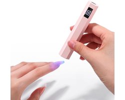 Mini Nagellamp - UV Lamp Gelnagels - LED Nagellamp - Draagbare Nagellamp - Nageldroger - LED Lamp Nagels - snel uithardende mini-nagellamp - nagellamp led uv - nagel lamp - voor salonnagelkunst DIY thuis - Roze — cadeau in Verzorging