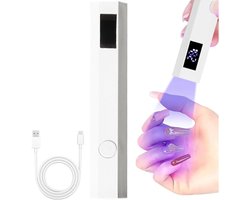 Mini Nagellamp - Oplaadbare draadloze nagellamp - UV Lamp Gelnagels - LED Nagellamp - UV Lamp Nagels - UV Zaklamp - Draagbare Nagellamp - Nageldroger - Snel uithardende mini-nagellamp - Nagel lamp - Voor salonnagelkunst DIY thuis - Wit — cadeau in Verzorging