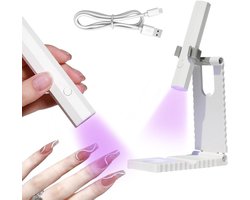 Thijox - Mini UV-lamp voor nagels, Oplaadbare LED-lamp voor Gelnagels met Standaard, 20s/60s Tijdinstellingen, Draagbare Nagelverzorging, Ideaal voor — cadeau in Verzorging