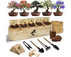 Luxe Bonsai Starters Kit – 5 Soorten Bonsai Zaden – 25-delige Kweekset met Tuinset – Inclusief Nederlandse Instructies – Bonsai Binnen Kweken – Perfect Cadeau — cadeau in Tuin & Klussen