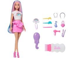 Barbie Modepop met extra lang schitterend regenbooghaar en 12 stylingaccessoires — cadeau in Spellen & Speelgoed