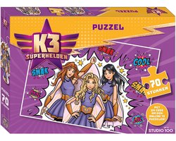 K3 - Puzzel - Superhelden - 70 stukjes - Met QR code om ook online te puzzelen — cadeau in Spellen & Speelgoed
