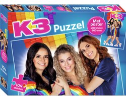 K3 puzzel - 30,5 x 21,5 cm - 104 stukjes — cadeau in Spellen & Speelgoed
