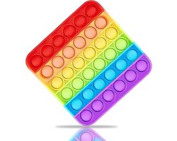 Pop up Fidget toy, pop it, vierkant, regenboog, speelgoed, anti-stresss — cadeau in Spellen & Speelgoed