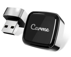 CarMe Ultra Mini 2-in-1 CarPlay Dongle - Draadloos CarPlay & Android Auto - USB-A & USB-C - Android Auto Dongle - Zilver — cadeau in Gadgets