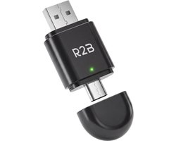 R2B Dongle Geschikt voor CarPlay en Android Auto - Draadloze Adapter - USB-A en USB-C - Plug and Play - Auto Accessoires — cadeau in Gadgets