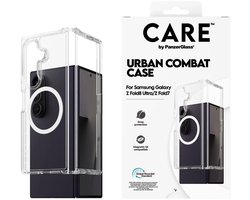 CARE by PanzerGlass Urban Combat Case geschikt voor Samsung Galaxy Z Fold 8 Ultra / Fold 7 - Transparant — cadeau in Telefoon & Tablet
