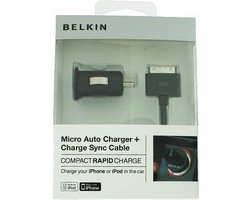 F8Z446QE Belkin Micro Car Charger incl. Charge Sync Cable 1000 mA Black — cadeau in Cadeau-ideeën