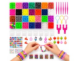 BOTC Loombandjes Starterspakket - 32 Kleuren - 2750-Delig - Loomelastiekjes - Loomen - Loom Pakket — cadeau in Spellen & Speelgoed