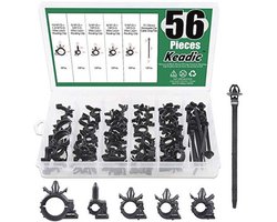 56 Stks Auto Draad Loom Routing Clips - Assortiment van Universele Bedrading Harnas Clips in 6 Maten — cadeau in Cadeau-ideeën