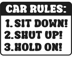 Auto tuning - raam - bumper sticker car rules - race cars — cadeau in Gadgets