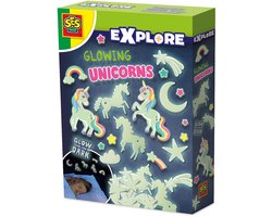 SES Creative Glowing Unicorns - Glow in the Dark Muurdecoratie - Vanaf 5 Jaar - 24 Stuks - Muurstickers Kinderkamer - Schoencadeautjes Sinterklaas — cadeau in Wonen & Interieur