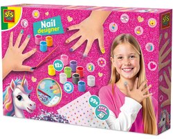 SES Creative Unicorn Nageldesigner met 12 Nagellakken - Voor Meisjes vanaf 6 Jaar - Nail Art Kinderen - Nagellak Kinderen - Eenvoudig Verwijderbaar - Schoencadeautjes Sinterklaas — cadeau in Verzorging