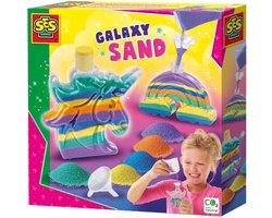 SES Creative - Galaxy - Zandkunst - Knutselen Meisje - Unicorn en Regenboog - 5 Kleuren en 1 Trechter - Vanaf 5 Jaar — cadeau in Hobby