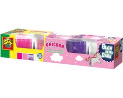 SES Creative Klei Unicorn met Glitter en Glow in the Dark - 4 x 90 g - Vanaf 2 Jaar - Boetseerklei - Glutenvrij - Schoencadeautjes Sinterklaas — cadeau in Spellen & Speelgoed