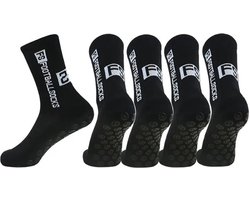 5-Pack - 5-Paar - Gripsokken Voetbal Zwart Sportsokken Anti-Blaren (Maat 38-43) — cadeau in Sport & Outdoor