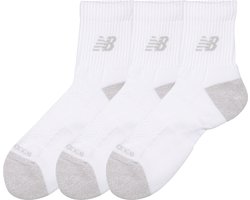 New Balance Active QTR Socks 3 Pack Unisex Sportsokken - WHITE — cadeau in Cadeau-ideeën