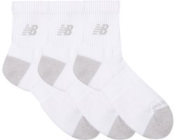 New Balance Active QTR Socks 3 Pack Unisex Sportsokken - WHITE — cadeau in Cadeau-ideeën