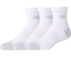 New Balance Active QTR Socks 3 Pack Unisex Sportsokken - WHITE — cadeau in Cadeau-ideeën
