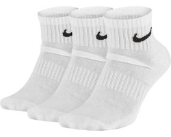 Nike Everyday Cushion Ankle Sokken Sokken (regular) - Maat 38-42 - Unisex - wit/zwart — cadeau in Cadeau-ideeën