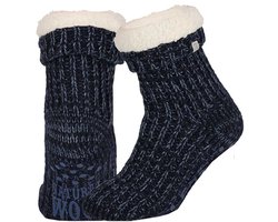 Morethansocks - Wollen huissokken - Unisex - Maat 35 t/m 46 - Antislip - Huissokken heren - Huissokken dames - Slofsokken - huissokken met antislip — cadeau in Mode & Accessoires