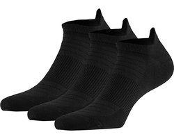 Apollo - Bamboe sneakersokken met mash - Zwart - Maat 47/50 - Bamboe sneakersokken grote maten - Naadloze sokken — cadeau in Cadeau-ideeën