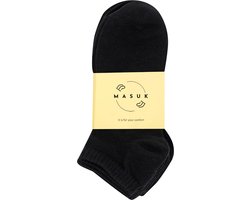MASUK Anti-Blaar Enkelsokken (6 Paar) – Comfortabel & Ademend – Zwart – Unisex — cadeau in Cadeau-ideeën