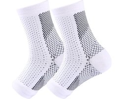 Klikkopers® - Neuropathie Sokken - Maat 38-42 - Compressie Sokken - Neuropathie Sokken Zonder Tenen - Compressiesokken - Slaapsokken - Bedsokken - Massagesokken - Wit — cadeau in Cadeau-ideeën