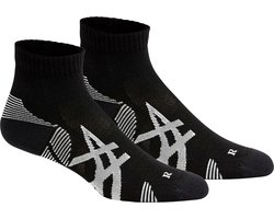 Asics - Cushion Run Quarter Socks 2-Pack - Zwarte Sportsokken-35 - 38 — cadeau in Cadeau-ideeën