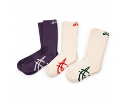 ASICS 3PPL Crew Sock - Sokken - Maat 39-42 - Wit Blauw - Sports - Hardlopen - Unisex Sokken — cadeau in Cadeau-ideeën