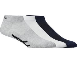 ASICS Lightweight Ped sokken (3 paar) - Sportsokken - Maat 43-46 - Wit/Grijs/Zwart - 3PPK - Hardlopen - Unisex Sportsokken — cadeau in Cadeau-ideeën