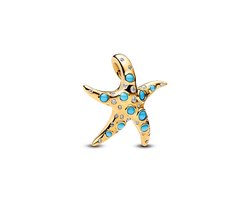 Pandora Sprankelende Blauwe Zeester Hangende Bedel — cadeau in Sieraden