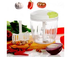 Imnova Handmatige Hakmolen 900 ml - Hakmolen voor Groenten, Fruit en Vlees met 5 Messen - Inclusief Garde - Handmatig — cadeau in Koken & Dineren