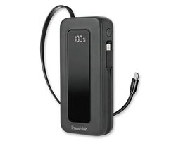 imoshion® Powerbank 10000 mAh - 35W Ultra Snellader - Geïntegreerde kabels USB-C - Powerbanks - Universeel - Quick Charge 3.0 en Power Delivery — cadeau in Telefoon & Tablet