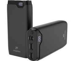 imoshion® Powerbank 20000 mAh - 22.5W Snellader - USB C / USB A - LED Display - Powerbanks - Universeel - Noodpakket - Zwart — cadeau in Telefoon & Tablet