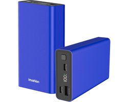 imoshion® Powerbank 20000 mAh - 30W Ultra Snellader - 4x Smartphone Opladen - USB C / USB A - Powerbanks - Universeel - Quick Charge 3.0 en Power Delivery — cadeau in Telefoon & Tablet