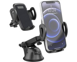 imoshion 3-in-1 Telefoonhouder Auto met Krachtige Zuignap voor Dashboard / Raam / Ventilatierooster - Verstelbaar en 360° Draaibaar - GSM Houder - Universeel — cadeau in Cadeau-ideeën