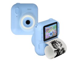imoshion Kids Camera met Fotoprinter - Kindercamera - Foto's/Video's/Spelletjes - Lichtblauw — cadeau in Spellen & Speelgoed