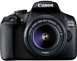 Canon EOS 2000D - Spiegelreflexcamera - +18-55mm F/3.5-5.6 DC III-lens — cadeau in Elektronica